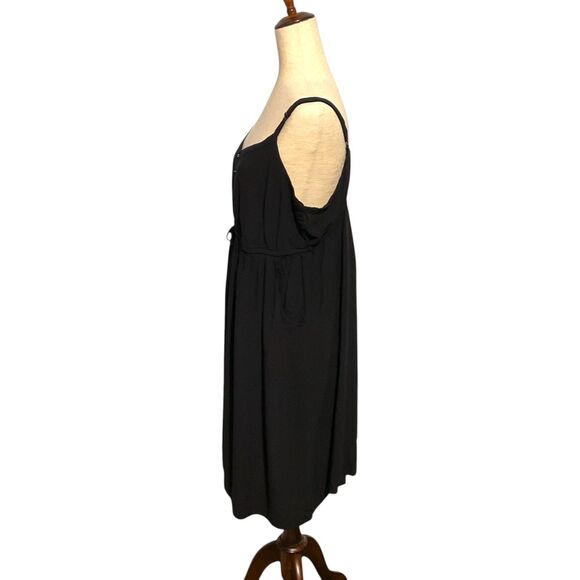 Torrid Black Rayon Cinched Waist Mini Dress - Picture 5 of 10